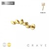 IMPLANT GRADE SOLID TITANIUM FAN ARCH THREADLESS (PUSH IN) TOP LABRET SET